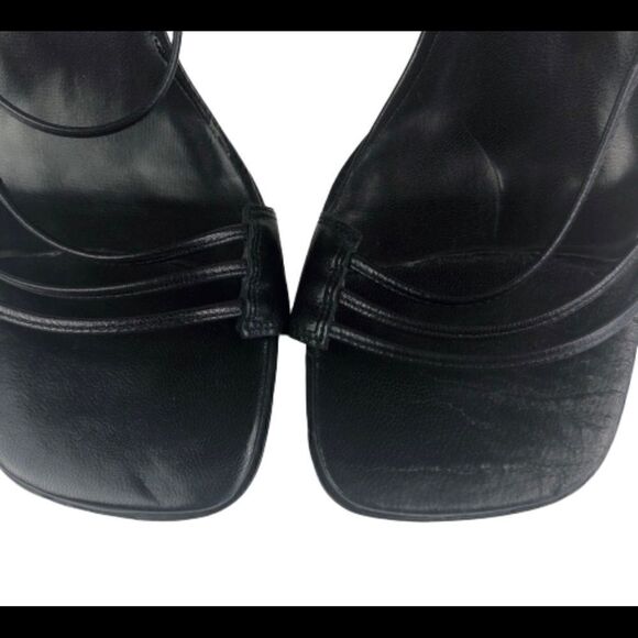 ALDO Shoes Black Strappy Slip on Heeled Sandals 39 - Picture 2 of 7